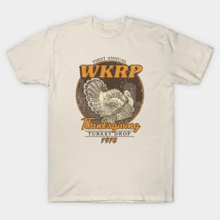 WKRP Turkey Drop (Light Print) T-Shirt